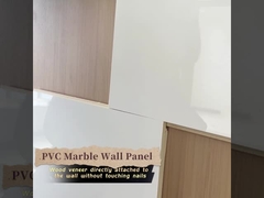 Luz de lujo sencillo PETG Marmol revestimiento de madera de fibra de bambú panel de pared de mármol de alta luz