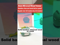 Panel de pared de espejo PVC de bambú de carbón de madera Paneles de pared a prueba de humedad