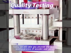 Prueba de calidad del producto de chapa de madera de bambú