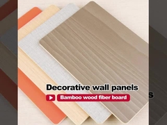 Panel de pared de PVC de madera de bambú y carbón de madera