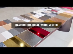 Panel decorativo de interior con chapa de madera de carbón de bambú