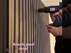 El panel acústico de madera de madera sólido de los materiales de la decoración interior del panel de las ventas directas de la fábrica