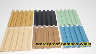 Panel de pared con rejilla WPC impermeable