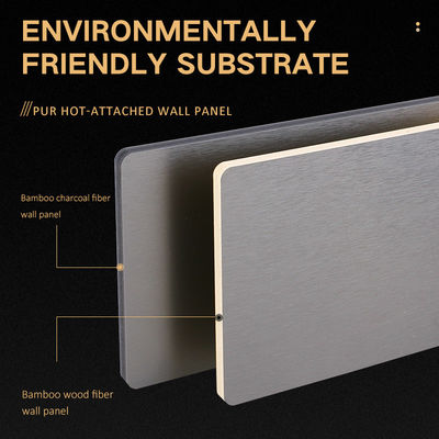 Fabric Texture Bamboo Charcoal fibre board Interior Decorative Panels for Commerce Use