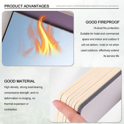 New Design Bamboo Charcoal Wood Veneer Waterproof And Moisture-proof Metal Wall Panels For Commercial Spaces