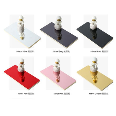 Popular Design Bamboo Charcoal Wood Veneer PVC Mirror Wall Panels Waterproof Interior Decorative For Commercial Space