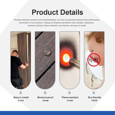 Interior WPC Wall Panel Sound-Absorbing & Moisture-Proof For Living Room Bedroom
