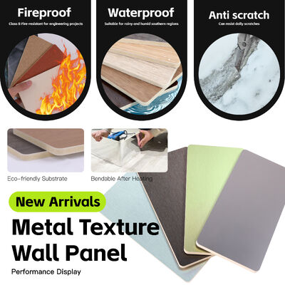 Factory Wholesale Bamboo Charcoal Wood Veneer Apple Store Style Decorative Metal Wall Panels