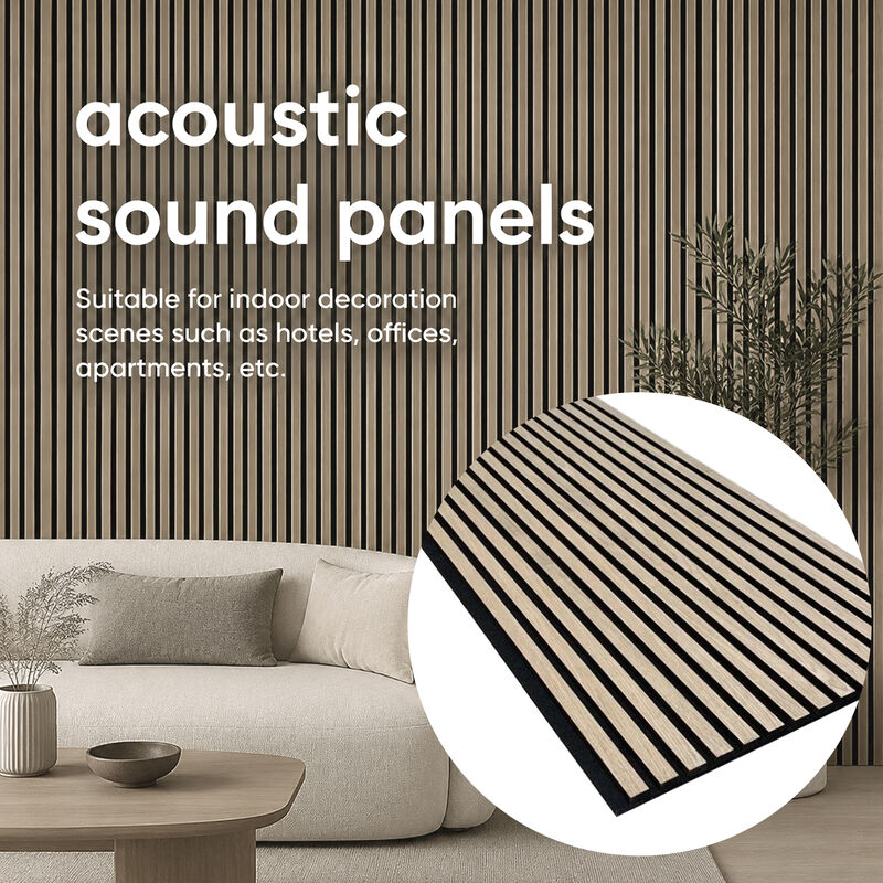 Acoustic Sound Panels MDF Material Efficient Sound Absorption For Indoor Background Wall