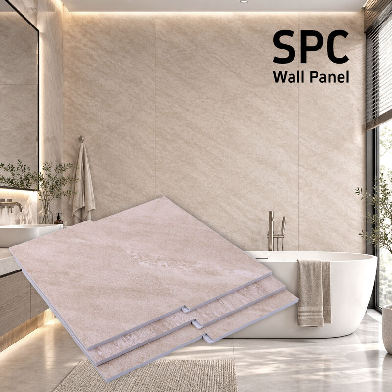 Wholesale OEM ODM  SPC Stone Crystal Wall Panel Bathroom Wall Panel for Household Decor