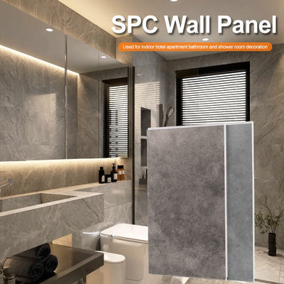 Panel de pared SPC Hotel Baño de mármol sin costura de chapa integrada Panel de pared para la decoración interior