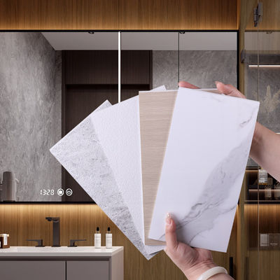 Panel de pared de SPC hoja de mármol de PVC de piedra de plástico tablero sin costuras para ducha y baño
