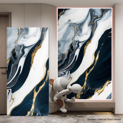 Paneles de chapa de madera de mármol en oferta, impermeables, resistentes al desgaste, respetuosos con el medio ambiente, paneles decorativos de pared para interiores de sala de estar