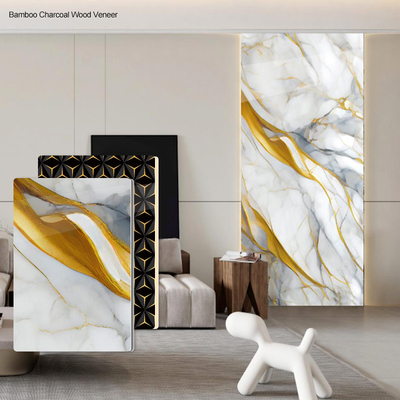 Fuente de fábrica Panel de carilla de madera Fibra de madera de bambú Protección ambiental impermeable Parcheado Decoración interior para hotel