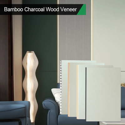 Nuevo diseño 8 mm Bambú Carbón de madera Veneer de metal Paneles de pared resistentes al fuego Materiales de decoración interior para salas de exposiciones