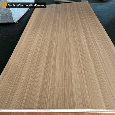 Venta caliente 8 mm de bambú carbón de madera carilla de madera retardante del fuego paneles decorativos de grano de madera para espacios comerciales