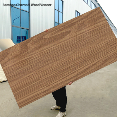 Paneles de pared de grano de madera flexibles de muestra gratuita, impermeables, resistentes a la humedad, chapa de madera de carbón de bambú para hotel