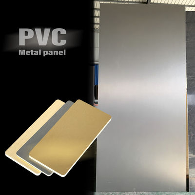 Panel de pared metálico PET recomendado, ignífugo, retardante de llama, chapa de madera de carbón de bambú para pared de fondo de TV