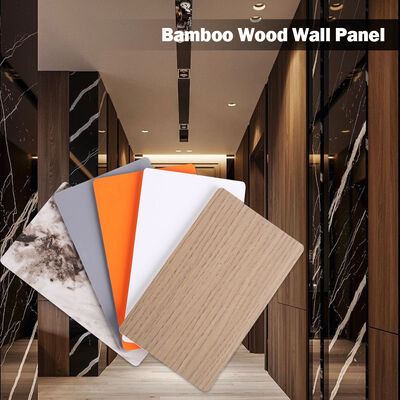Panel de pared de chapa de madera de fibra de carbón de bambú de 5 mm y 8 mm personalizado de fábrica, placa ignífuga y retardante de llama, placa de cristal de carbono para el hogar y el hotel