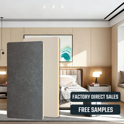Precio al por mayor Panel de pared decorativo de interior Panel de texturas de tejido de PVC Panel de pared de fibra de bambú
