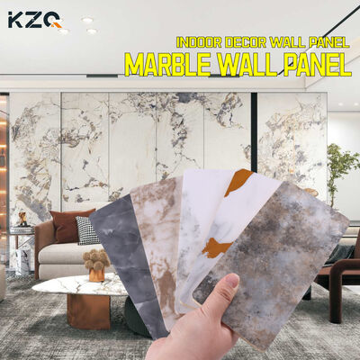 Paneles de pared de mármol de alto brillo utilizados en materiales decorativos interiores que imitan baldosas cerámicas