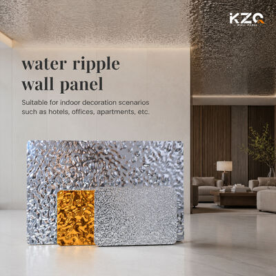 Serie Onda de Agua 3D KTY Club Techo y Pared Tablero Decorativo de Carbón de Bambú de 5mm/mm para Pared