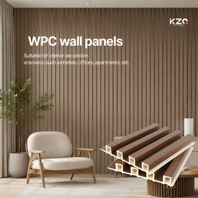 Panel de pared de fluido Wpc Panes decorativos para interiores Proyecto de hotel
