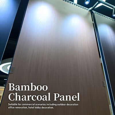 Nueva llegada de stock de bambú carbón de madera carilla de madera moderna tabla de pared de bambú para el hotel