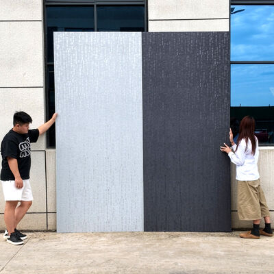 OEM ODM Panel de pared de textura de tejido metálico para decoración de paredes de dormitorio