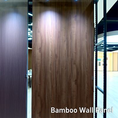 Panel de pared de grano de madera minimalista moderno fácil de instalar tablero de bambú de carbón